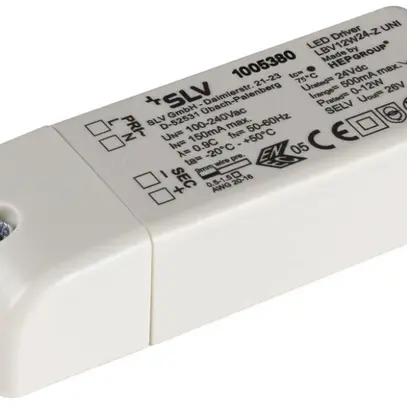 Convertitore LED SLV LBV12W24-Z UNI, 12W 24VDC max. 500mA 