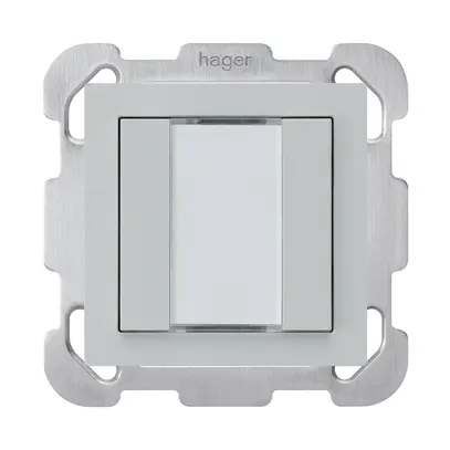 Poussoir ENC kallysto B KNX 2× s/e-link gris clair 