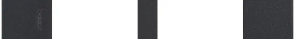 Intestazione INC Legrand Arteor 1×2, orizzontale, grigio grafite 