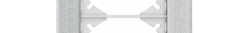 Telaio di cop. EDIZIOdue prestige 2×1 vetro ornamento 