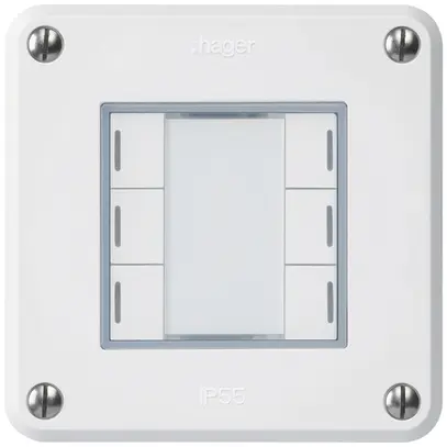 Tasto INC robusto A KNX 6× bianco LED RGB s/e-link 