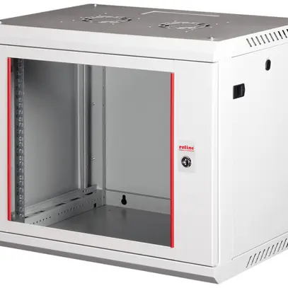 Coffret mural 19" ROLINE Basic Plus 600×512×450mm 9UH 1×porte acier gris 