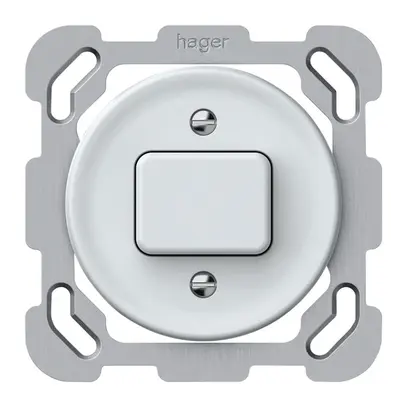 Pulsante INC Hager origin 1CO 10A 230V 77×77mm bianco 