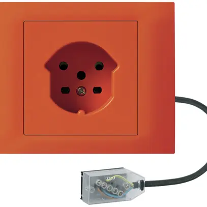 EB-Steckdose HA kallysto Typ 15 mit Steckklemmen mit Prisamobile G3 TE orange 