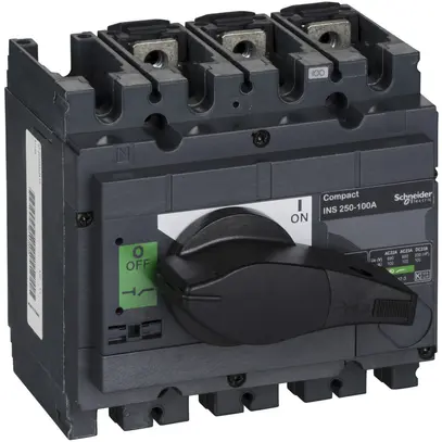 Interupteur de charge Schneider Electric INS 3L 100A avec poignée rotative noir 