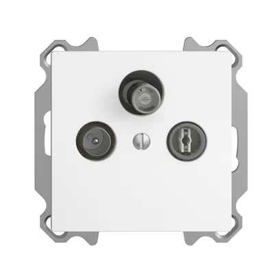 Presa antenna INC SAT/TV/R DB53 EDIZIOdue bianco con SAT-F 