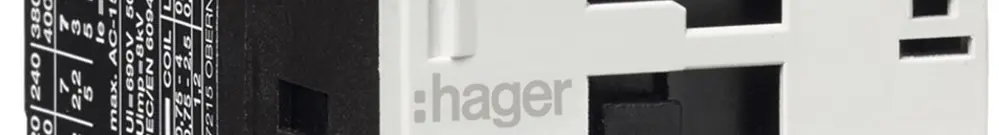 Hilfsschütz Hager 4 Schliesser 4A bei AC-15 Spulenspannung 24VAC 