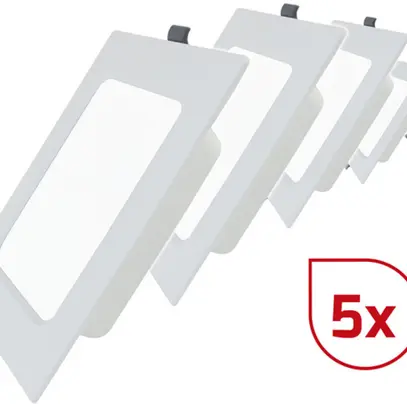 Plafoniera INS LED DOTLUX SQUAREeco 22W 1980lm 830 224×224mm bianco set di 5 