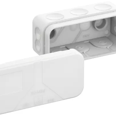 Boîte de dérivation AP 2K-Mini-L/w 89×43×38mm, IP55, blanc 