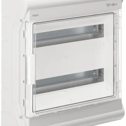 Distributeur AP Hager vector 2-rangées 18UM IP65 418×452×151mm sans entrée 