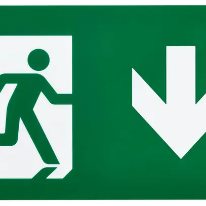 Pictogramme Philips EM155Z sortie vers le bas à double face 314×158mm 