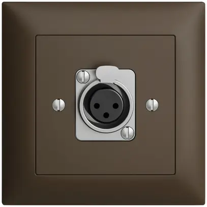 Kit de montage ENC EDIZIOdue XLR 3L P coffee 