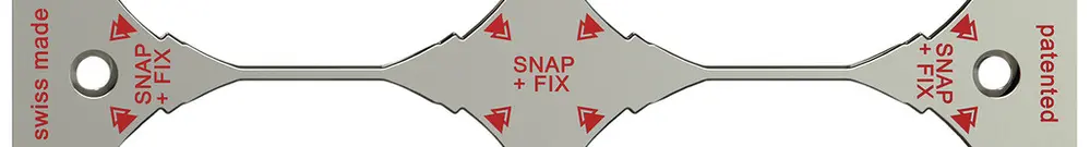 UP-Kopfzeile quadratisch 4-teilig m.SNAPFIX®-Befestigungssystem 