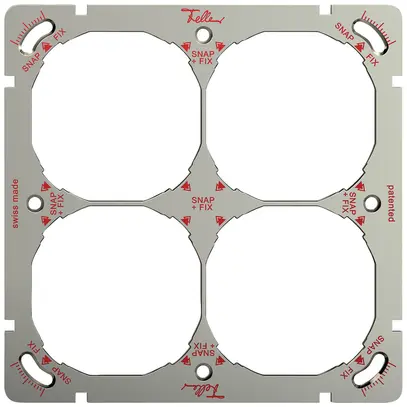 UP-Kopfzeile quadratisch 4-teilig m.SNAPFIX®-Befestigungssystem 