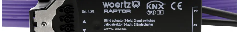 Actionneur de jalousie Woertz, 3 fois KNX L3NPE 