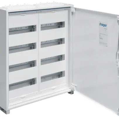 Distributore AP Hager univers 4-file 96UM porta IP44 550×650×160mm 