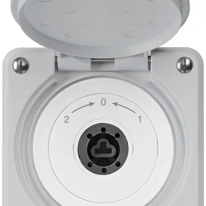Contact pivotant à clé ENC robusto IP55 gris avec clapet sans cylindre invers. 