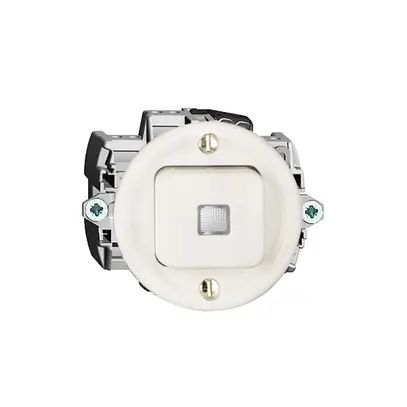 Pulsante luminoso A-R/1L bianco FH, orient. LED giallo 
