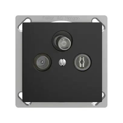 Presa antenna INS SAT/TV/R DB53 EDIZIOdue nero con SAT-F 