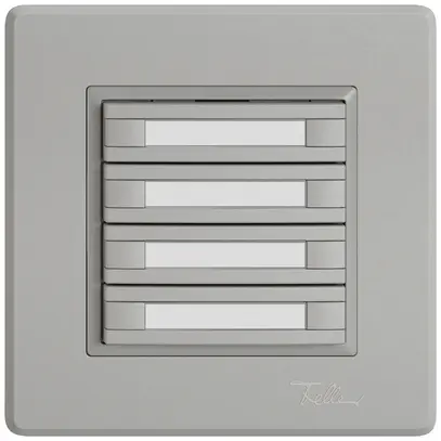 Pulsante KNX RGB INC EDIZIO.liv SNAPFIX® sensore temp.s.LED targ.4× com.2T grc 