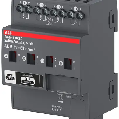 Attuatore-commutatore AMD ABB-free@home SA-M-4.16.2.2, 4-volte, 16A/230VAC 