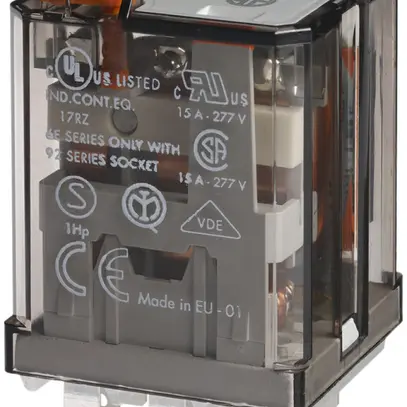 Relais de puissance enfichable Finder 62, 3C 16A/24VAC AgCdO LED/indicateur 