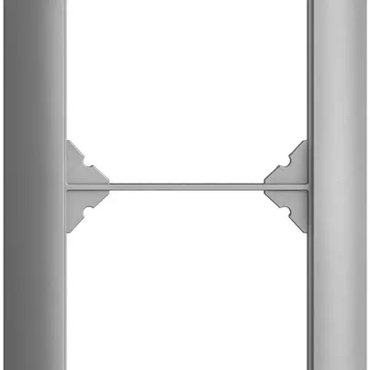 Telaio di copertura EDIZIOdue 1×2 silver 