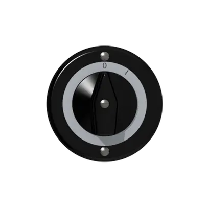 Contatto rotativo 0-I/1L nero CLASSIC con manopola 