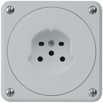 Prise HA robusto type 15 avec bornes enfichables gris 