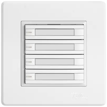 Poussoir universel ENC EDIZIO.liv UNI SNAPFIX® a.LED RGB 4× comm.2T étiqu.bc 