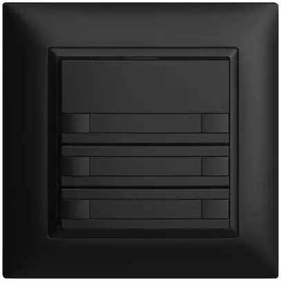 Pulsante INC KNX 3×EDIZIOdue nero RGB senza LED con inserto carta 