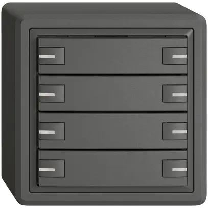 Pulsante KNX RGB AP EDIZIO.liv SNAPFIX® sensore temp.RGB-LED 8× com.1T grs 