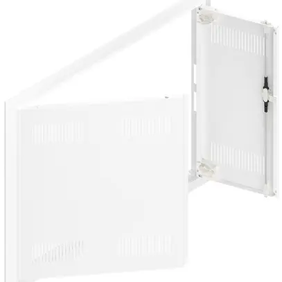 Porta con fesura e cornice SE Pragma bianco per 3parte/4file 