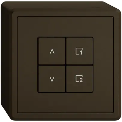Interrupteur stores AP EDIZIO.liv Wiser SNAPFIX® 1 scène 4 touches WLAN br 