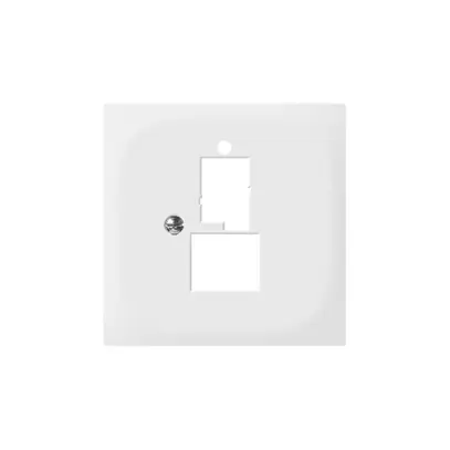 Placca frontale SIDUS per T+T 6L/1RJ45 bianco lucido 