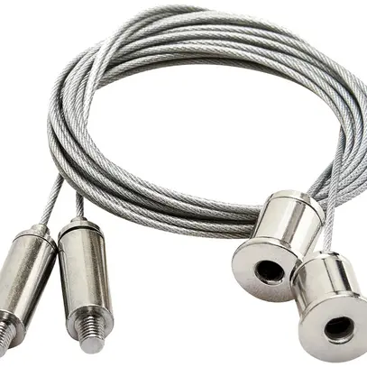 Kit di sospensione a corda Sylvania Otao Linear acciaio 1500mm nichel 