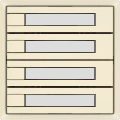 Poussoir universel EDIZIO.liv UNI SNAPFIX® 12…48V s.LED 4× comm.1T étiqu.cr 