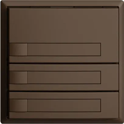 Poussoir ENC KNX 3× EDIZIOdue coffee RGB sans LED avec insert papier 