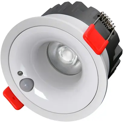 Downlight LED DOTLUX PIRSOlight PIR 12W 1050lm 930 36° Ø85mm bianco 