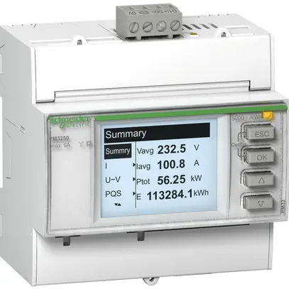 Misuratore universale AMD Schneider Electric PM3255 THD Modbus RTU curva carico 