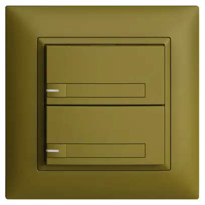 UP-KNX-Taster RGB EDUE FMI, 250mW, m.RGB-LED, m.Papier., 2×Taste, 1×Tastenb., ov 