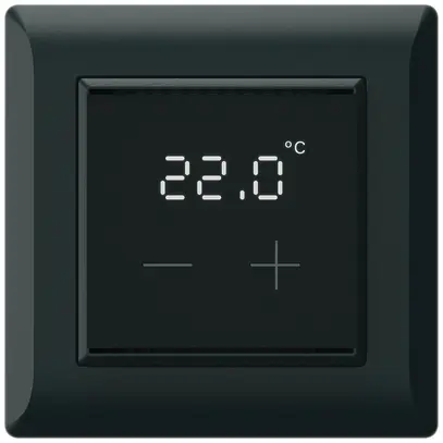 Thermostat d'ambiance KNX ENC KLI avec affichage LED noir 
