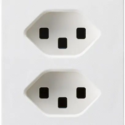 Presa FLF Hager 2×tipo 23 D bianco 