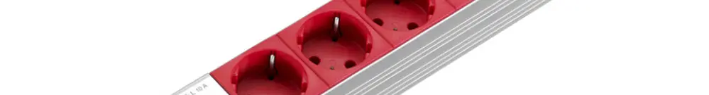 Presa multipla Rittal DK 7240.260 19" 1UA 230VAC/16A 7×SCHUKO fusibile rosso 