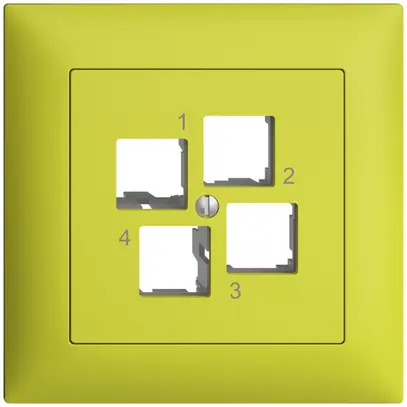 Kit de montage ENC Edue FMI EASYNET S-One, pour 4×RJ45, sortie droite, lemon 