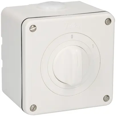 Interrupteur AP NEVO, 20A, 3P, 87×87mm, 60°, 0-1, blanc 