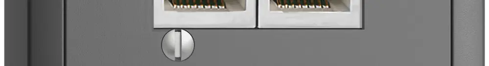 Scatola AP 2×RJ45/s 8P par.grigio scuro EDIZIOdue R&M swissline 