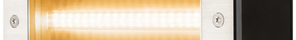 Applique LED INC SLV BRICK, 9W 950lm 3000K symétrique IP65 acier fin 