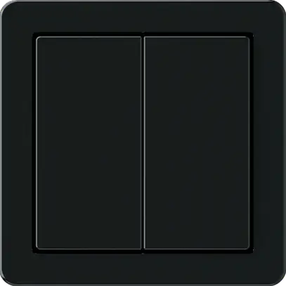 Poussoir KNX Hager BA basico A double 58×58mm noir 