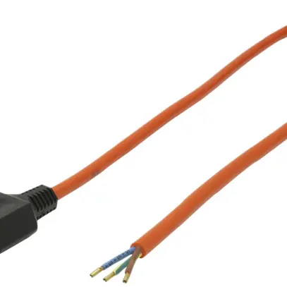 Cavo di allacciamen.MH 3×1.5mm² 3m PUR spina T12 stampata arancione 